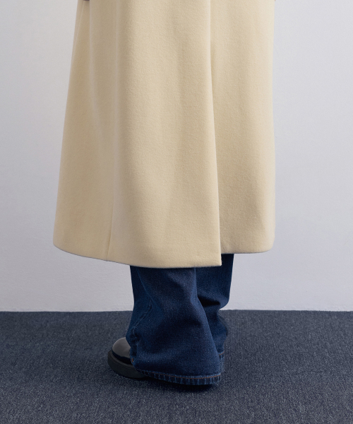 MUSINSA STANDARD WOMAN（ムシンサスタンダードウーマン）の「ウィメンズカシミヤブレンドタイディマキシコート[バター]（チェスターコート・レディース・その他・LARGE/MEDIUM/SMALL/X-SMALL）」の3枚目の写真