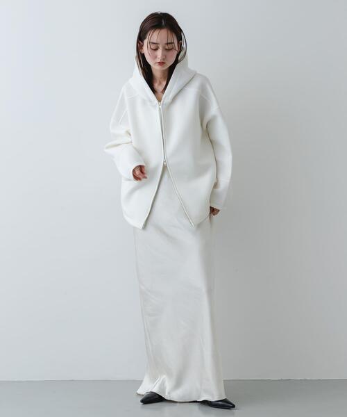 SENSE OF PLACE by URBAN RESEARCH（センスオブプレイスバイアーバンリサーチ）の「コクーンスリーブZIPパーカー（パーカー・レディース・グレー/ブラック/アイボリー・ONE）」の6枚目の写真