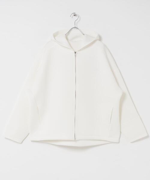 SENSE OF PLACE by URBAN RESEARCH（センスオブプレイスバイアーバンリサーチ）の「コクーンスリーブZIPパーカー（パーカー・レディース・グレー/ブラック/アイボリー・ONE）」の9枚目の写真