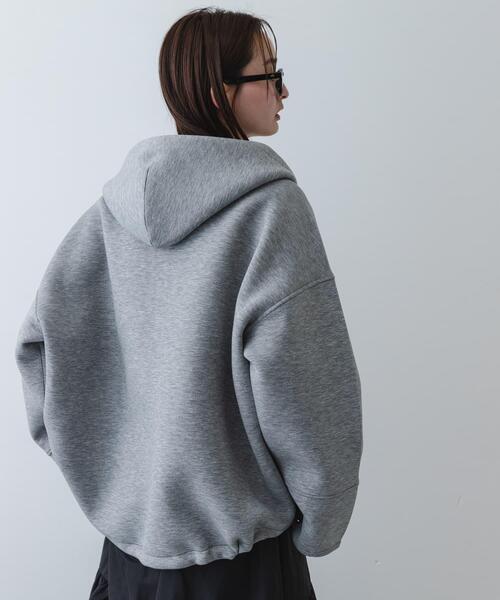 SENSE OF PLACE by URBAN RESEARCH（センスオブプレイスバイアーバンリサーチ）の「コクーンスリーブZIPパーカー（パーカー・レディース・グレー/ブラック/アイボリー・ONE）」の21枚目の写真