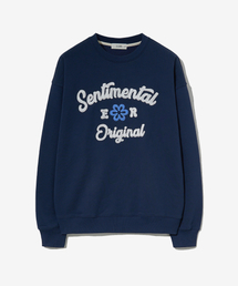 ECORR（エコル）の「クローバー刺繍スウェットシャツ_ネイビー（スウェット）」