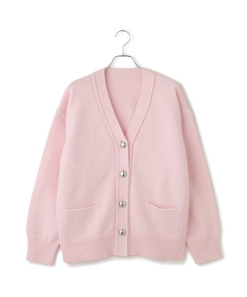 ADAM ET ROPE'(アダムエロペ)の「【WEB限定】メタルボタンVネックカーディガン(カーディガン/ボレロ・レディース・グレー/オフホワイト/ピンク/サックスブルー・FREE)」の9枚目の写真