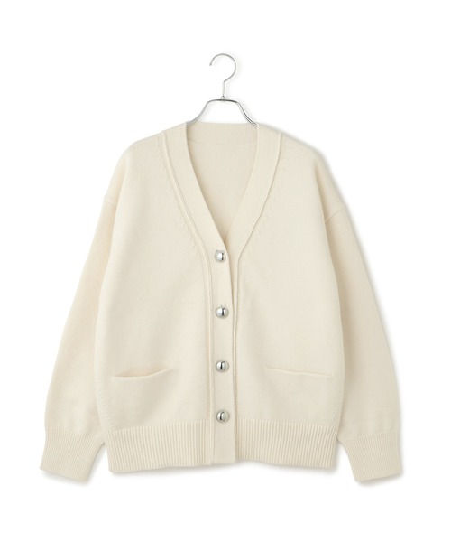 ADAM ET ROPE'(アダムエロペ)の「【WEB限定】メタルボタンVネックカーディガン(カーディガン/ボレロ・レディース・グレー/オフホワイト/ピンク/サックスブルー・FREE)」の13枚目の写真