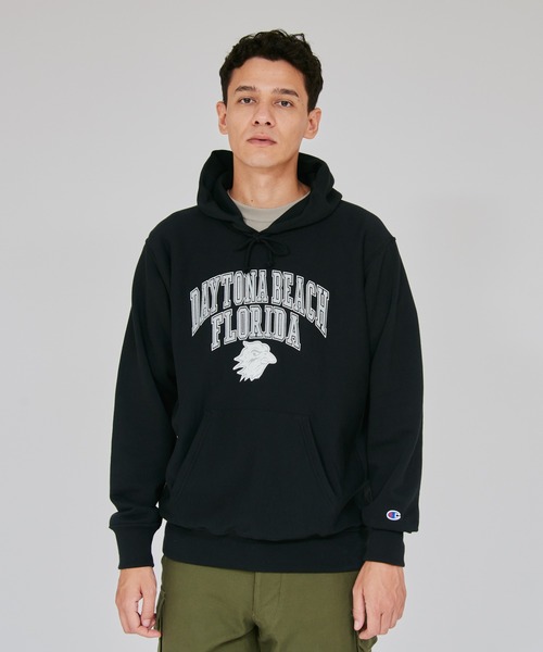 Champion(チャンピオン)の「【Champion/チャンピオン】メンズ リバースウィーブ(R) フーデッドスウェットシャツ(パーカー・メンズ・ダークブラック/オートミール/ネイビー/グレー・MEDIUM/X-LARGE/LARGE)」の1枚目の写真