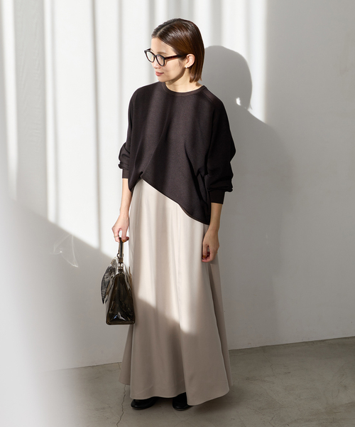 IENA（イエナ）の「キュプラサテンフレアスカート（スカート・レディース・ブラック/ピンク/ベージュ・34/36/38/40）」の5枚目の写真