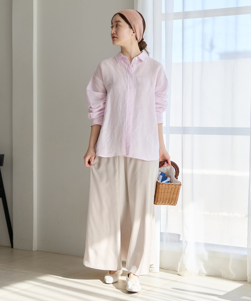 IENA（イエナ）の「キュプラサテンフレアスカート（スカート・レディース・ブラック/ピンク/ベージュ・34/36/38/40）」の6枚目の写真