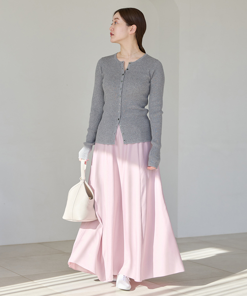 IENA（イエナ）の「キュプラサテンフレアスカート（スカート・レディース・ブラック/ピンク/ベージュ・34/36/38/40）」の8枚目の写真