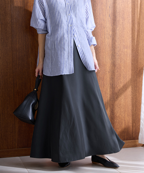 IENA（イエナ）の「キュプラサテンフレアスカート（スカート・レディース・ブラック/ピンク/ベージュ・34/36/38/40）」の10枚目の写真