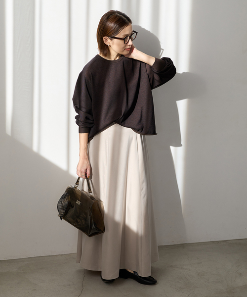 IENA（イエナ）の「キュプラサテンフレアスカート（スカート・レディース・ブラック/ピンク/ベージュ・34/36/38/40）」の20枚目の写真