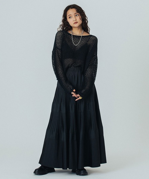 ROSE BUD(ローズバッド)の「TIERED SKIRT(スカート・レディース・カーキ/ブラック/ピンク・ONE SIZE)」の20枚目の写真