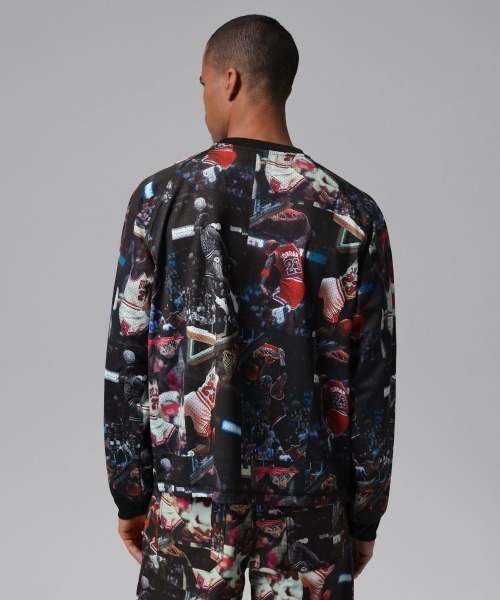 JORDAN BRAND(ジョーダンブランド)の「JORDAN BRAND Jordan Flight Printed Long Sleeve Jersey(ジョーダンブランド ジョーダン フライト プリント ロングスリーブ ジャージー)(Tシャツ/カットソー・メンズ・ブラック系・MEDIUM/X-LARGE/LARGE)」の2枚目の写真