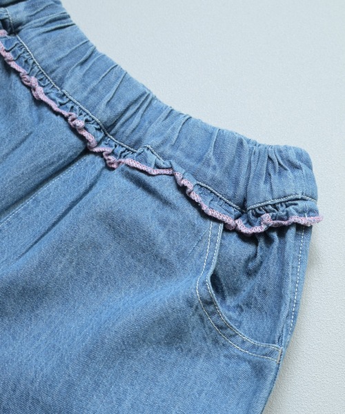 Life Support Products（ライフサポートプロダクツ）の「デニムフリルショートパンツ（デニムパンツ・キッズ・ライトブルー/ネイビー・100/95/90/80/150/140/130/120/110）」の9枚目の写真