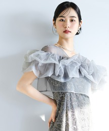 Kana | ボリュームボレロ花柄ワンピースドレス 2点セットワンピースドレス パーティー ドレス 結婚式 お呼ばれ オケージョン(ドレス)