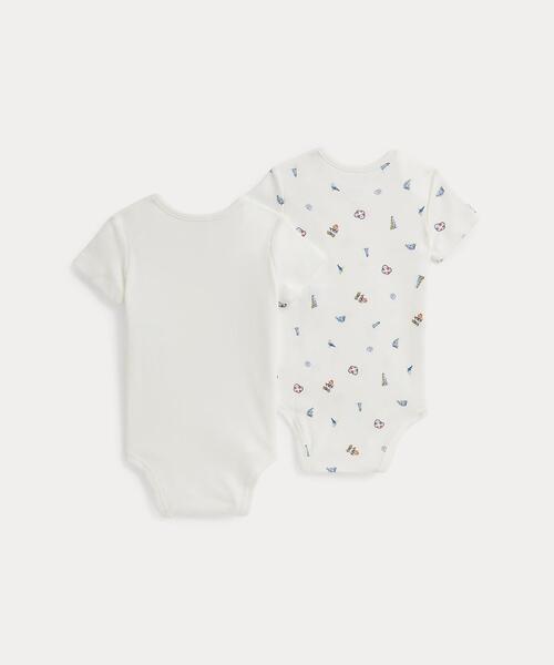 POLO RALPH LAUREN CHILDRENSWEAR（ポロ ラルフ ローレン チルドレンズウェア）の「Polo ベア コットン ボディスーツ 2パック（ロンパース・キッズ・マルチ・6M/9M/3M）」の2枚目の写真