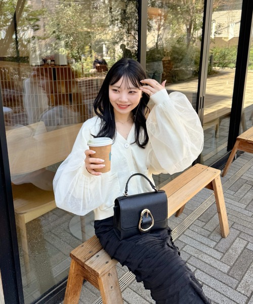 hinari（ヒナリ）の「チュールカーディガン（カーディガン/ボレロ・レディース・オフホワイト/ピンク/クリーム・FREE）」の18枚目の写真