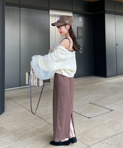 hinari（ヒナリ）の「チュールカーディガン（カーディガン/ボレロ・レディース・オフホワイト/ピンク/クリーム・FREE）」の11枚目の写真