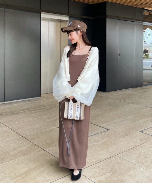 hinari（ヒナリ）の「チュールカーディガン（カーディガン/ボレロ・レディース・オフホワイト/ピンク/クリーム・FREE）」の12枚目の写真