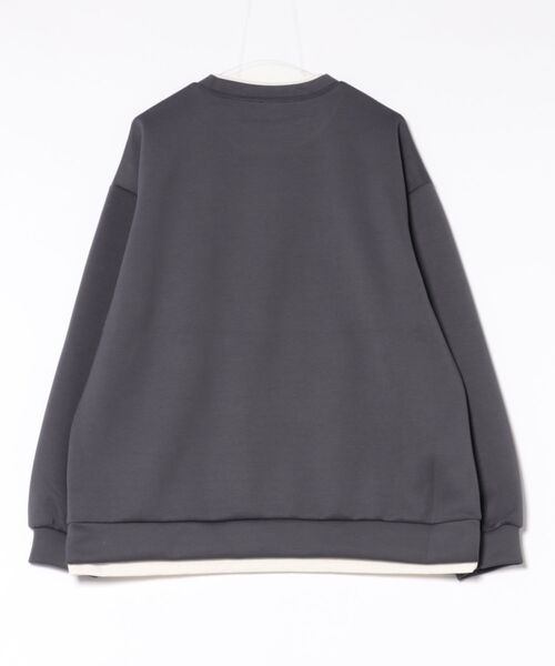 coca（coca）（コカ）の「ソフトジャージーレイヤード風トップス（Tシャツ/カットソー・メンズ・チャコール/グレイッシュベージュ・M/L/XL）」の20枚目の写真