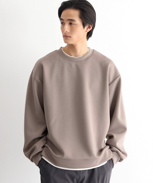 coca（coca）（コカ）の「ソフトジャージーレイヤード風トップス（Tシャツ/カットソー・メンズ・チャコール/グレイッシュベージュ・M/L/XL）」の2枚目の写真