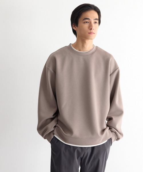 coca（coca）（コカ）の「ソフトジャージーレイヤード風トップス（Tシャツ/カットソー・メンズ・チャコール/グレイッシュベージュ・M/L/XL）」の12枚目の写真