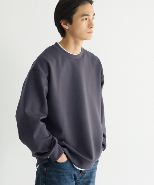 coca（coca）（コカ）の「ソフトジャージーレイヤード風トップス（Tシャツ/カットソー・メンズ・チャコール/グレイッシュベージュ・M/L/XL）」の17枚目の写真