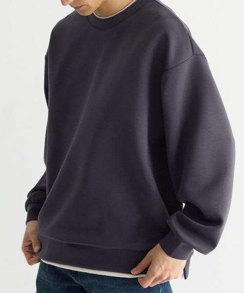 coca（coca）（コカ）の「ソフトジャージーレイヤード風トップス（Tシャツ/カットソー・メンズ・チャコール/グレイッシュベージュ・M/L/XL）」の18枚目の写真