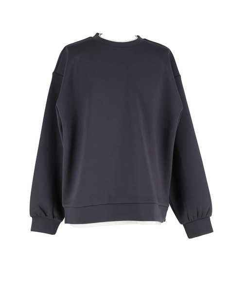 coca（coca）（コカ）の「ソフトジャージーレイヤード風トップス（Tシャツ/カットソー・メンズ・チャコール/グレイッシュベージュ・M/L/XL）」の8枚目の写真