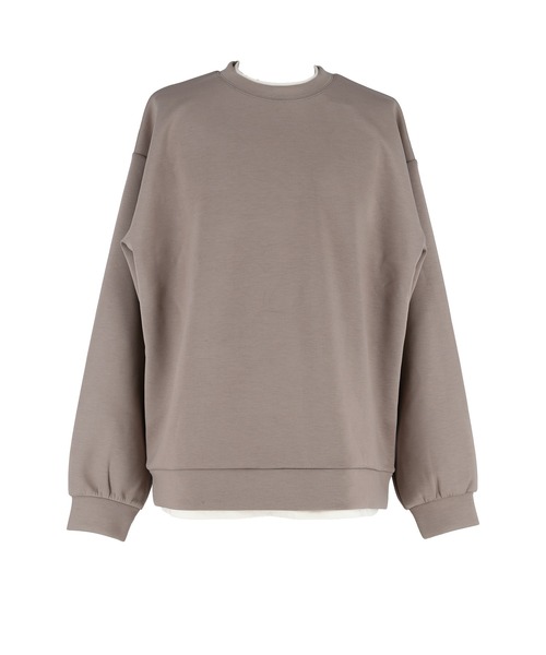 coca（coca）（コカ）の「ソフトジャージーレイヤード風トップス（Tシャツ/カットソー・メンズ・チャコール/グレイッシュベージュ・M/L/XL）」の9枚目の写真