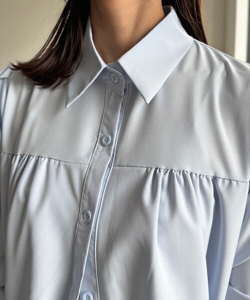 CPCM（シーピーシーエム）の「短丈バルーンシャツ（シャツ/ブラウス・レディース・サックスブルー/ホワイト/ピンク・FREE）」の14枚目の写真