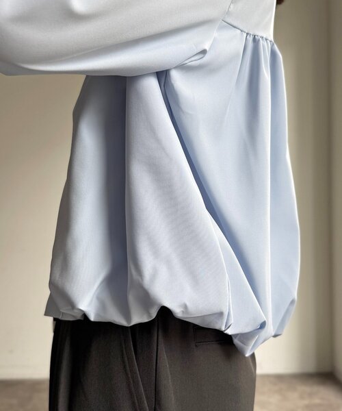 CPCM（シーピーシーエム）の「短丈バルーンシャツ（シャツ/ブラウス・レディース・サックスブルー/ホワイト/ピンク・FREE）」の16枚目の写真