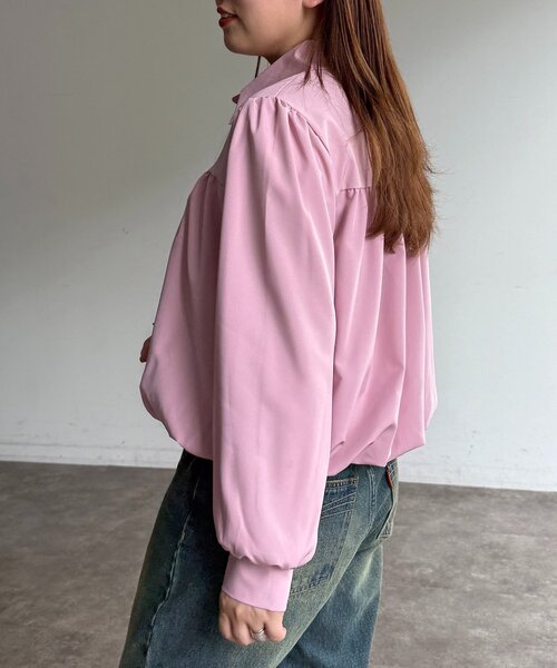 CPCM（シーピーシーエム）の「短丈バルーンシャツ（シャツ/ブラウス・レディース・サックスブルー/ホワイト/ピンク・FREE）」の20枚目の写真