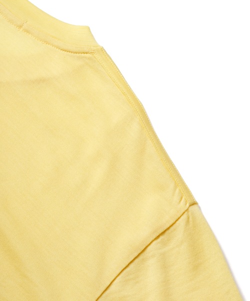 Sandinista(サンディニスタ)の「Premium Summer Wool Top / 上質サマーウール九分袖丈トップス(Tシャツ/カットソー・メンズ・ネイビー/イエロー/ブラック・SMALL/MEDIUM/LARGE)」の5枚目の写真