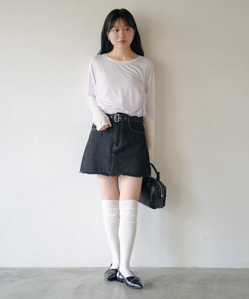 Kastane(カスタネ)の「スムースレイヤードロンteeSET(Tシャツ/カットソー・レディース・ミント/イエロー/パープル・FREE)」の15枚目の写真