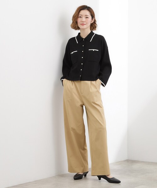 grove(グローブ)の「ツータック ワイドチノパンツ(その他パンツ・レディース・ネイビー/ベージュ・03/02/04/01/05)」の5枚目の写真