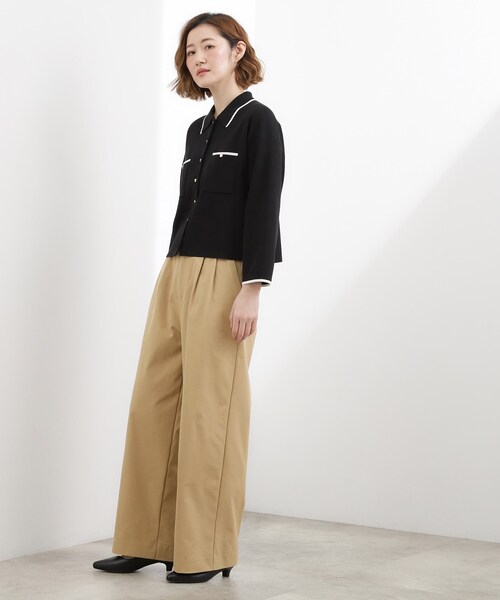 grove(グローブ)の「ツータック ワイドチノパンツ(その他パンツ・レディース・ネイビー/ベージュ・03/02/04/01/05)」の6枚目の写真