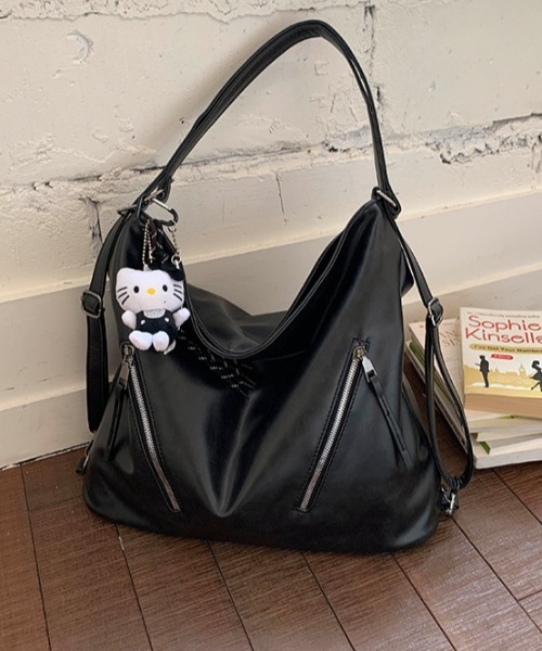 LAC-VERT（ラック・ヴェール）の「2WAYファスナーナップサック（バックパック/リュック・レディース・ブラック/ダークブラウン/ブラウン/キャメル・FREE）」の18枚目の写真