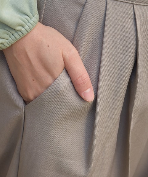 axes femme（アクシーズファム）の「サイドボタンタックパンツ（その他パンツ・レディース・ブラック/ベージュ・FREE）」の8枚目の写真