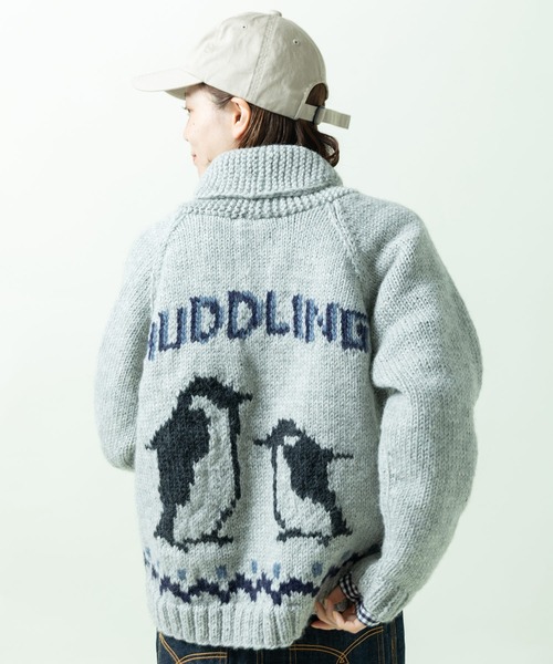PAR ICI(パーリッシィ)の「ネパールハンドニット ヘラジカ/ペンギン カウチンカーディガン(カーディガン/ボレロ・レディース・グレー/アイボリー・FREE)」の16枚目の写真