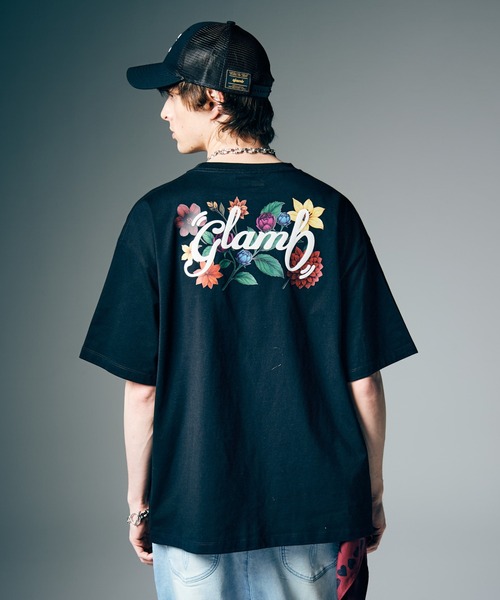 glamb（グラム）の「Floral Spin Logo T-Shirt / フローラルスピンロゴTシャツ（Tシャツ/カットソー・メンズ・ホワイト/ブラック・S/M/L）」の9枚目の写真