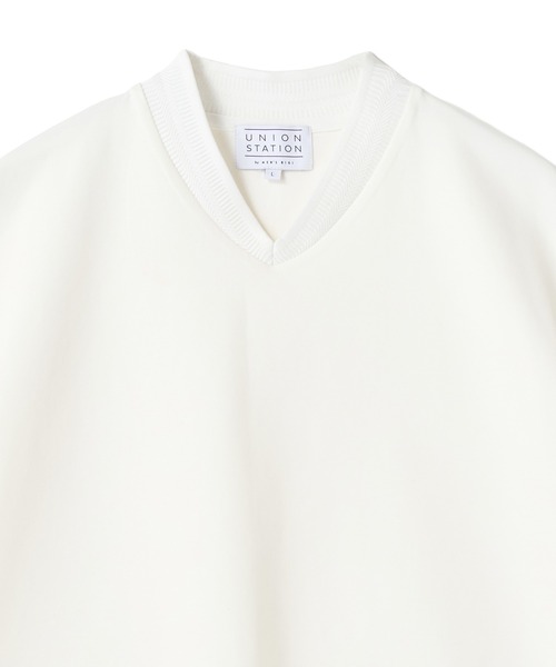 UNION STATION(ユニオンステーション)の「VネックテイラーTシャツ〈ストレッチ・マシンウォッシャブル・防臭・接触冷感〉(Tシャツ/カットソー・メンズ・ブラック/ホワイト/ネイビー/グレイッシュベージュ・LL/L/M/S)」の9枚目の写真