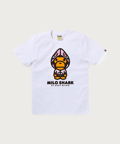 A BATHING APE（アベイシングエイプ）の「PASTEL COLOR CAMO MILO SHARK FZH TEE（Tシャツ/カットソー・レディース・ブラック×ブルー/ホワイト×ピンク/ブラック×ピンク/ホワイト×ブルー・MEDIUM/SMALL/XX-SMALL/X-SMALL）」の2枚目の写真