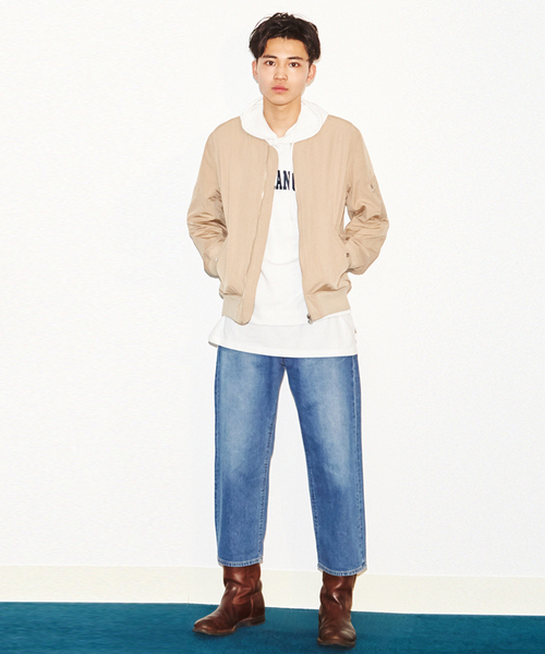 WEGO（ウィゴー）の「WEGO/スタンダードMA-1（MA-1・メンズ・ネイビー/ベージュ/カーキ/ブラック/ホワイト・LARGE/MEDIUM）」の6枚目の写真