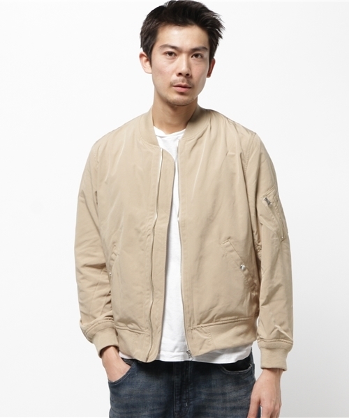 WEGO（ウィゴー）の「WEGO/スタンダードMA-1（MA-1・メンズ・ネイビー/ベージュ/カーキ/ブラック/ホワイト・LARGE/MEDIUM）」の20枚目の写真