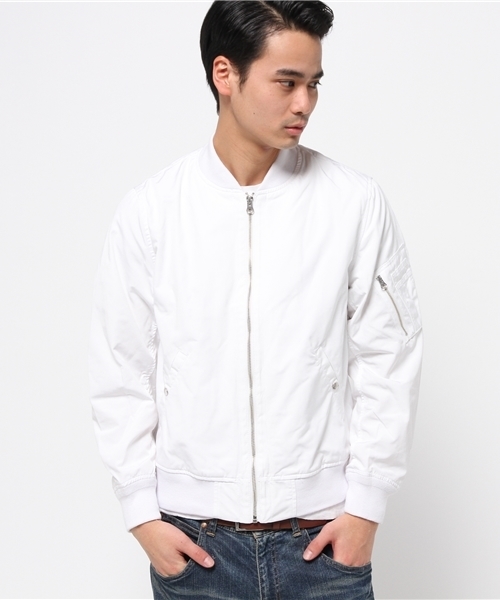 WEGO（ウィゴー）の「WEGO/スタンダードMA-1（MA-1・メンズ・ネイビー/ベージュ/カーキ/ブラック/ホワイト・LARGE/MEDIUM）」の7枚目の写真