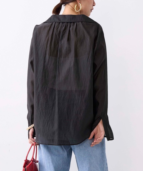 TICCA（ティッカ）の「【TICCA】コットンシルクスキッパーシャツ（シャツ/ブラウス・レディース・スミクロ/サックスブルー・FREE）」の13枚目の写真