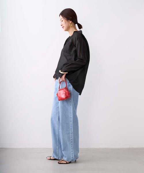 TICCA（ティッカ）の「【TICCA】コットンシルクスキッパーシャツ（シャツ/ブラウス・レディース・スミクロ/サックスブルー・FREE）」の15枚目の写真