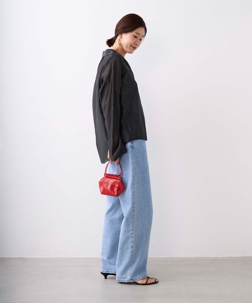 TICCA（ティッカ）の「【TICCA】コットンシルクスキッパーシャツ（シャツ/ブラウス・レディース・スミクロ/サックスブルー・FREE）」の16枚目の写真