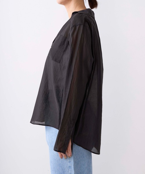 TICCA（ティッカ）の「【TICCA】コットンシルクスキッパーシャツ（シャツ/ブラウス・レディース・スミクロ/サックスブルー・FREE）」の18枚目の写真