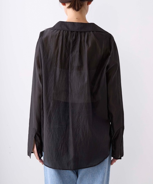 TICCA（ティッカ）の「【TICCA】コットンシルクスキッパーシャツ（シャツ/ブラウス・レディース・スミクロ/サックスブルー・FREE）」の19枚目の写真