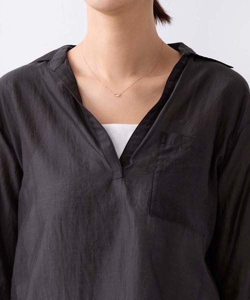 TICCA（ティッカ）の「【TICCA】コットンシルクスキッパーシャツ（シャツ/ブラウス・レディース・スミクロ/サックスブルー・FREE）」の20枚目の写真